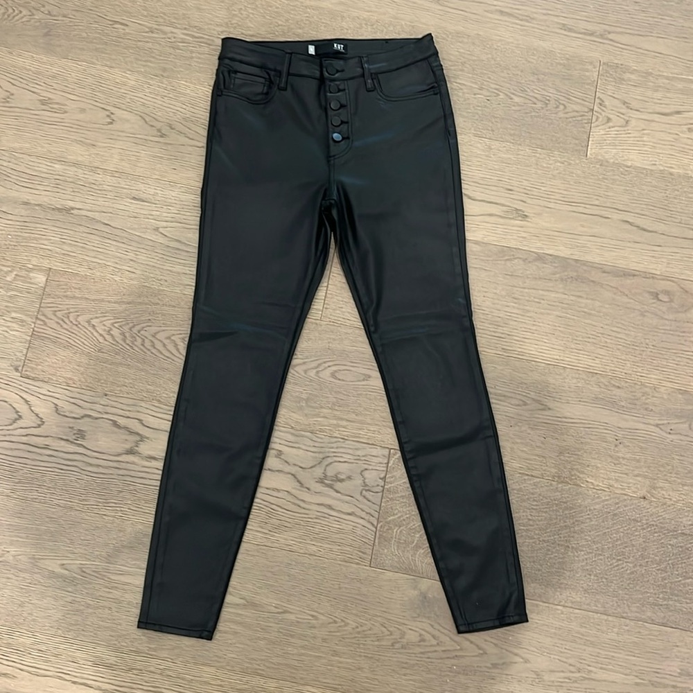 Kut from the cloth black coated pants. Sz 8